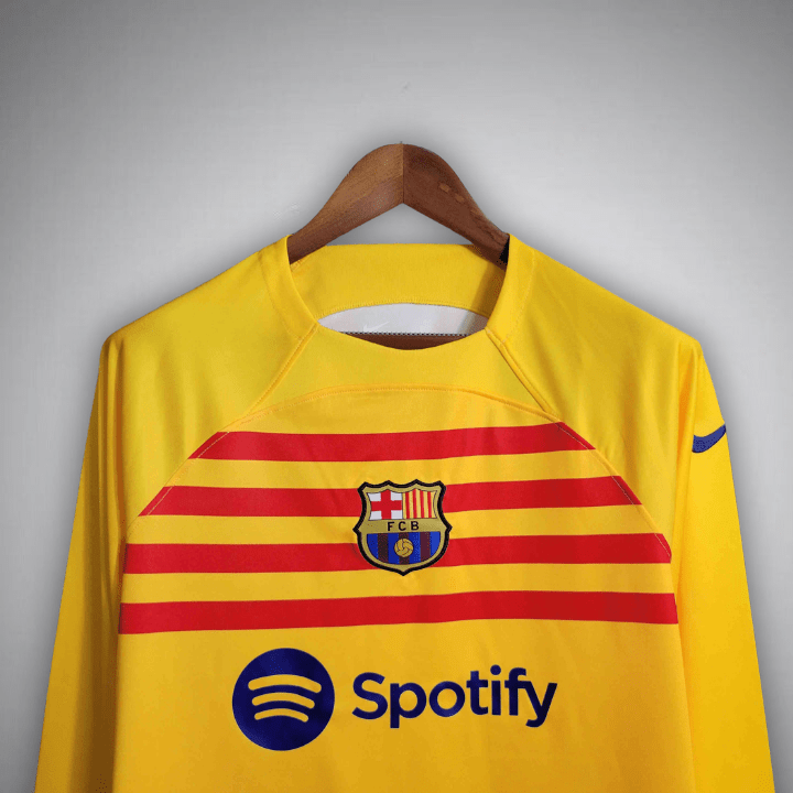 2023/2024 FC Barcelona Auswärts-Trikot mit langen Ärmeln