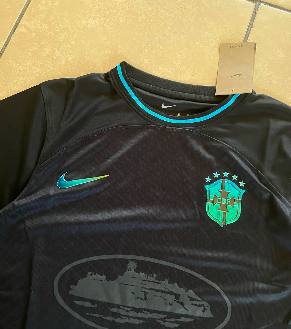 Brasilien x Corteiz Limited Black Edition Trikot