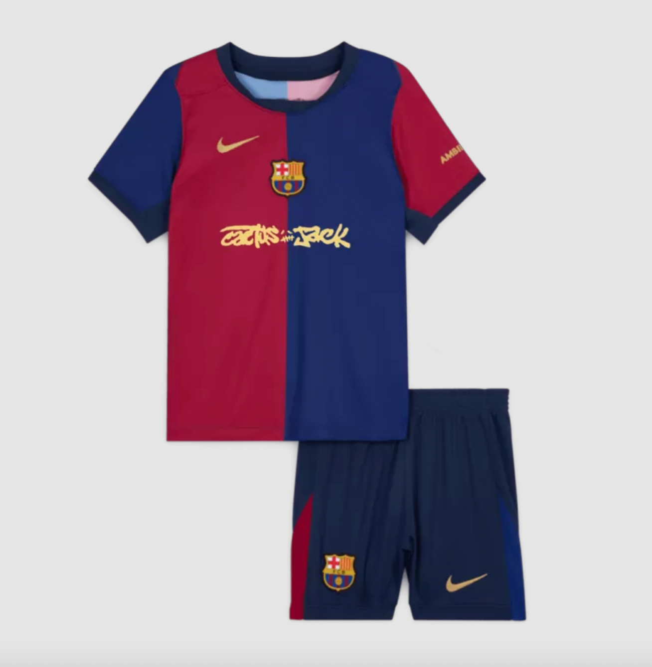 Equipación Infantil de Fútbol FC Barcelona × Travis Scott