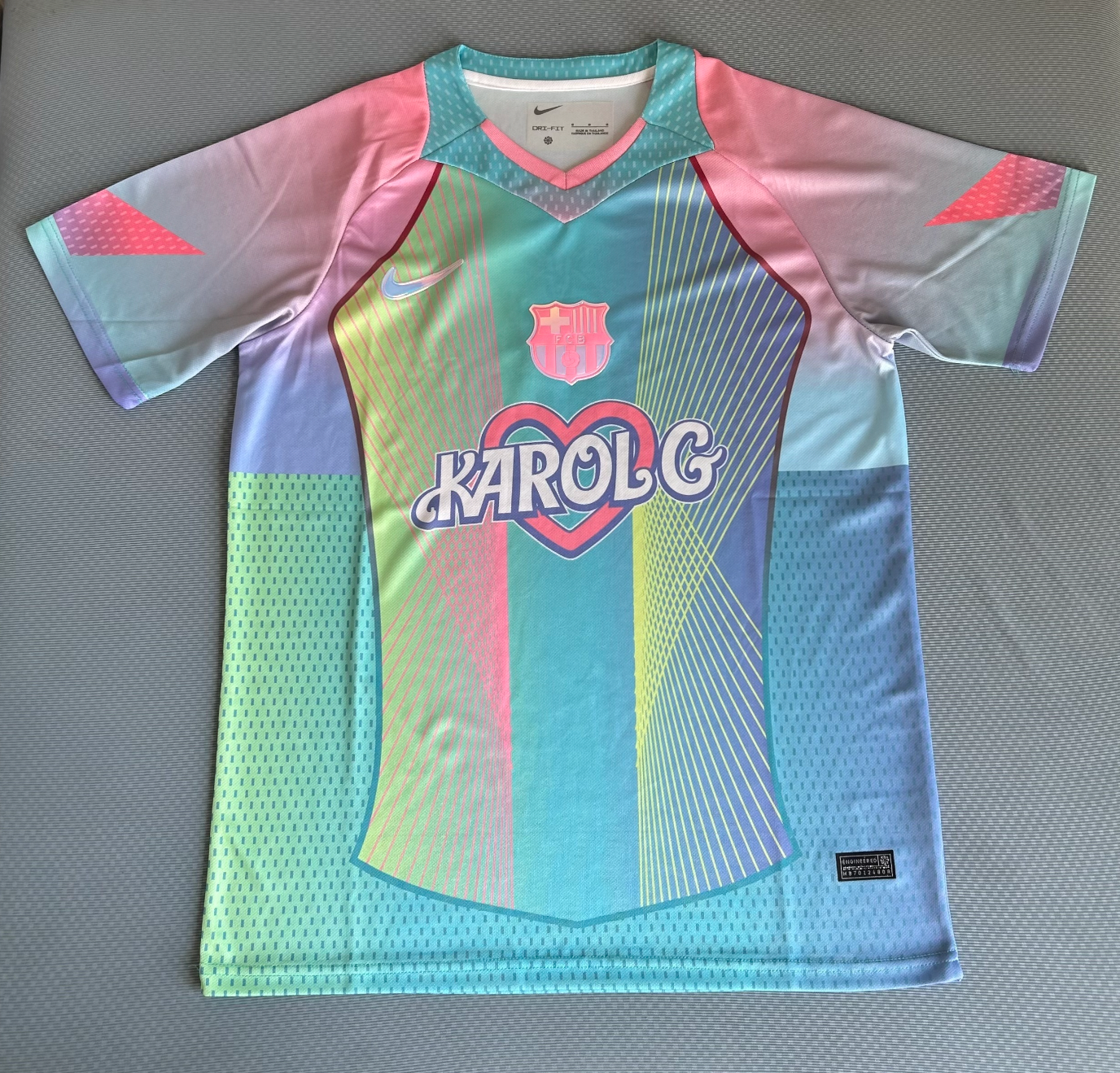 FC Barcelona Karol G Trikot Hellblau Sonderedition
