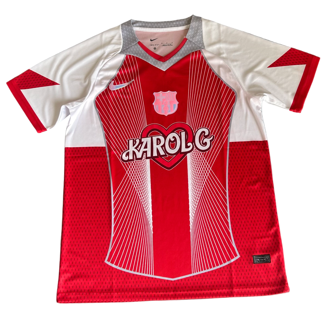 Maglia FC Barcelona Karol G Rossa Edizione Speciale