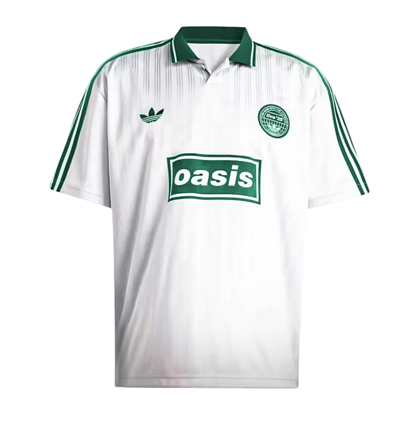Maglia Oasis x Adidas verde e bianca