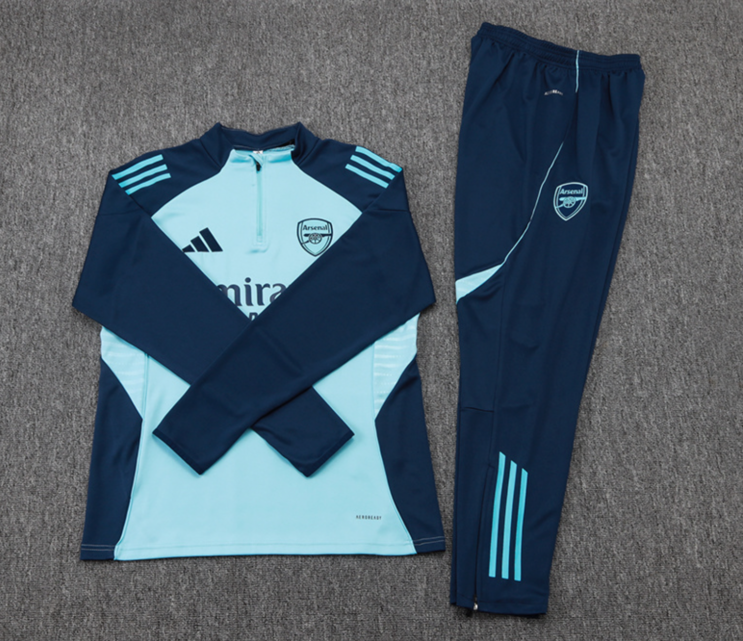Survêtement Arsenal 2025/2026 bleu clair demi-zippé