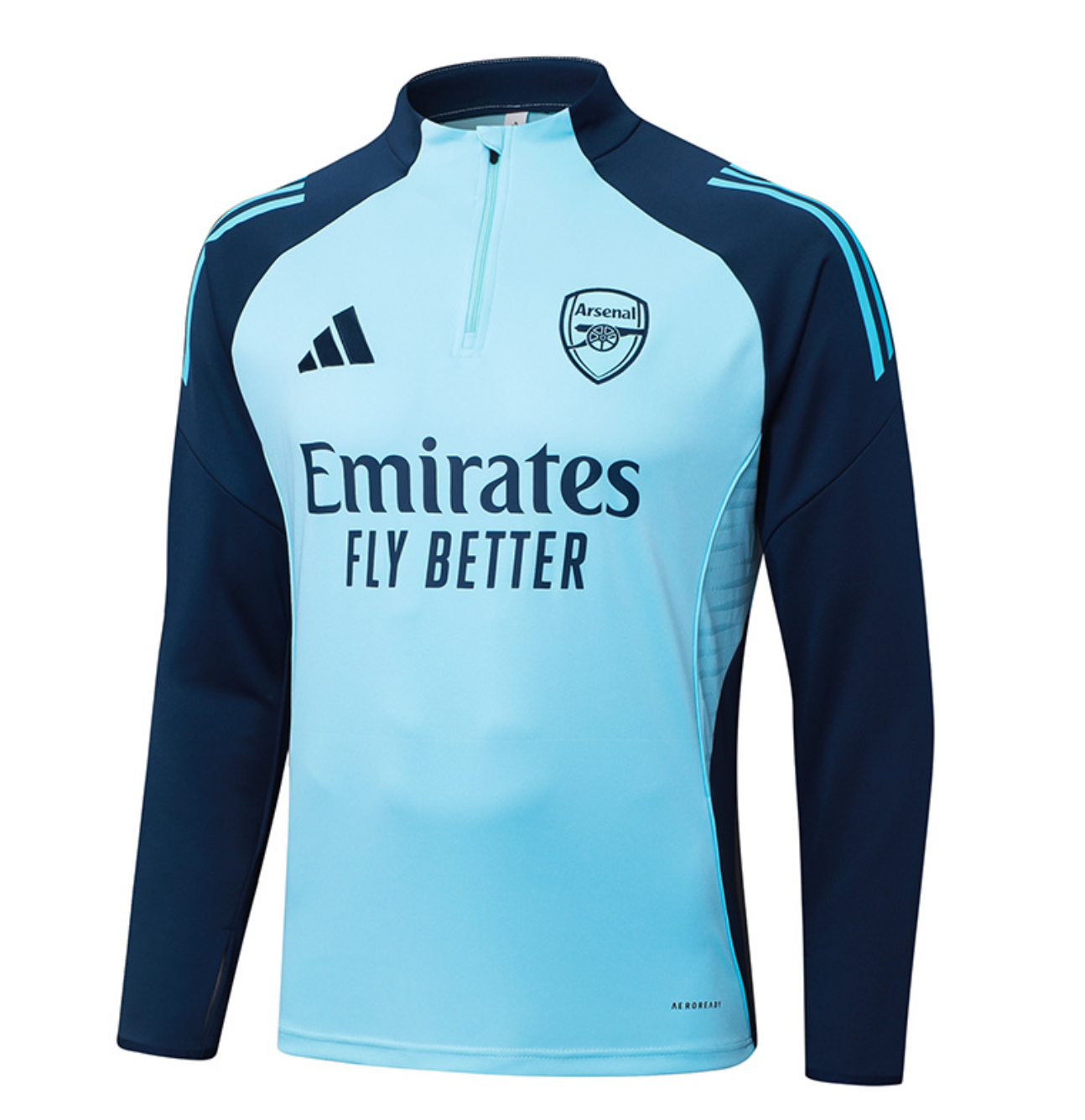 Survêtement Arsenal 2025/2026 bleu clair demi-zippé