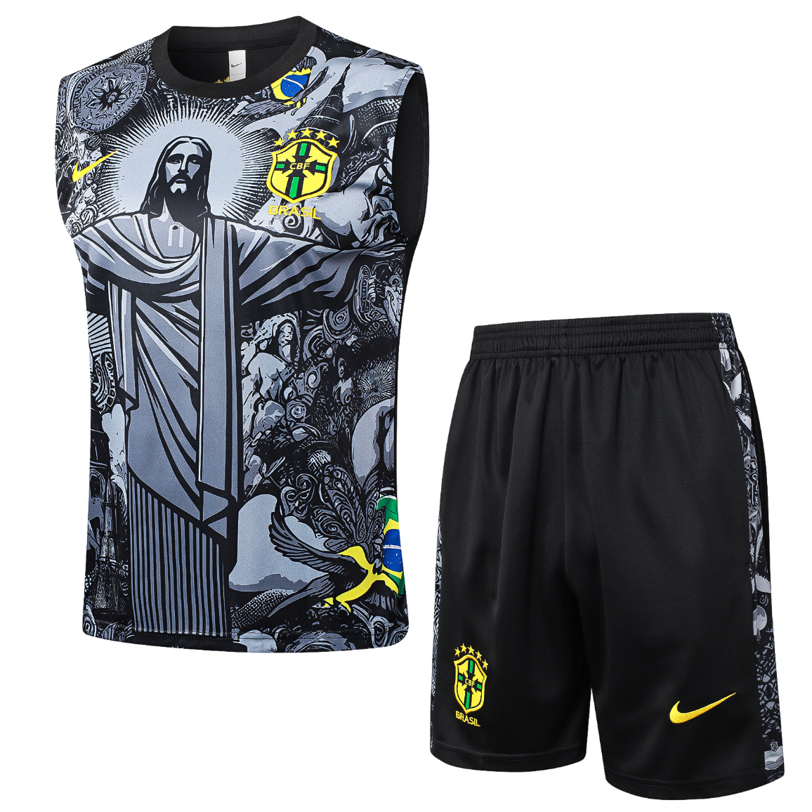 Set Estivo Senza Maniche Brasile Cristo Redentore