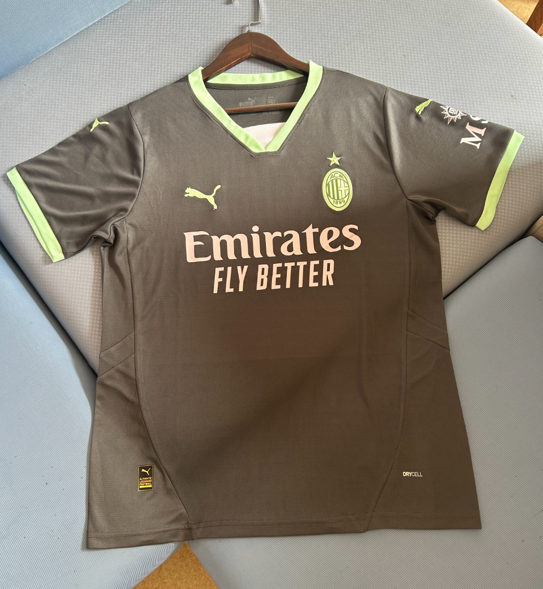 AC Milan Drittes Trikot 24/25 Grau und Grün