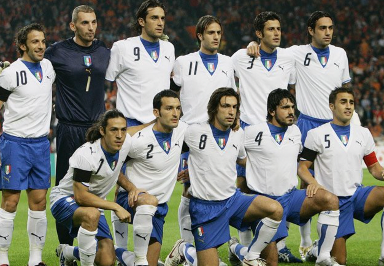 Camiseta retro Italia 2006 | Uniforme vintage campeones del Mundial