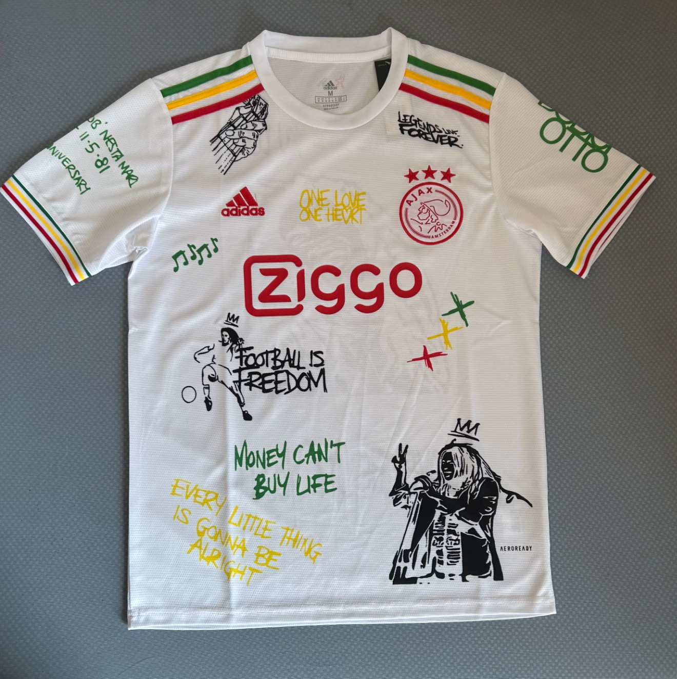 Maglia Ajax Bob Marley bianca
