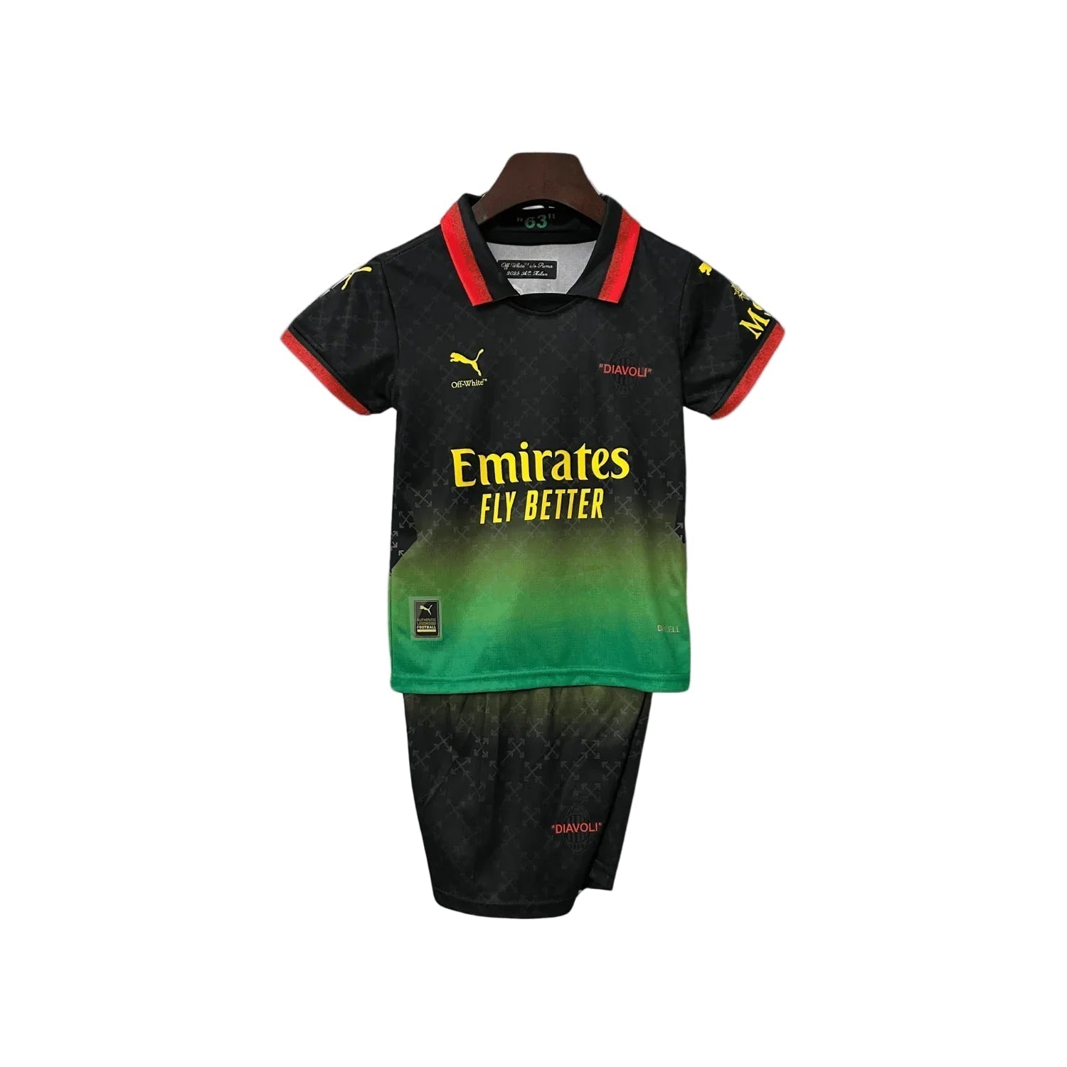 Camiseta infantil AC Milan x Off-White Negra 2025/2026