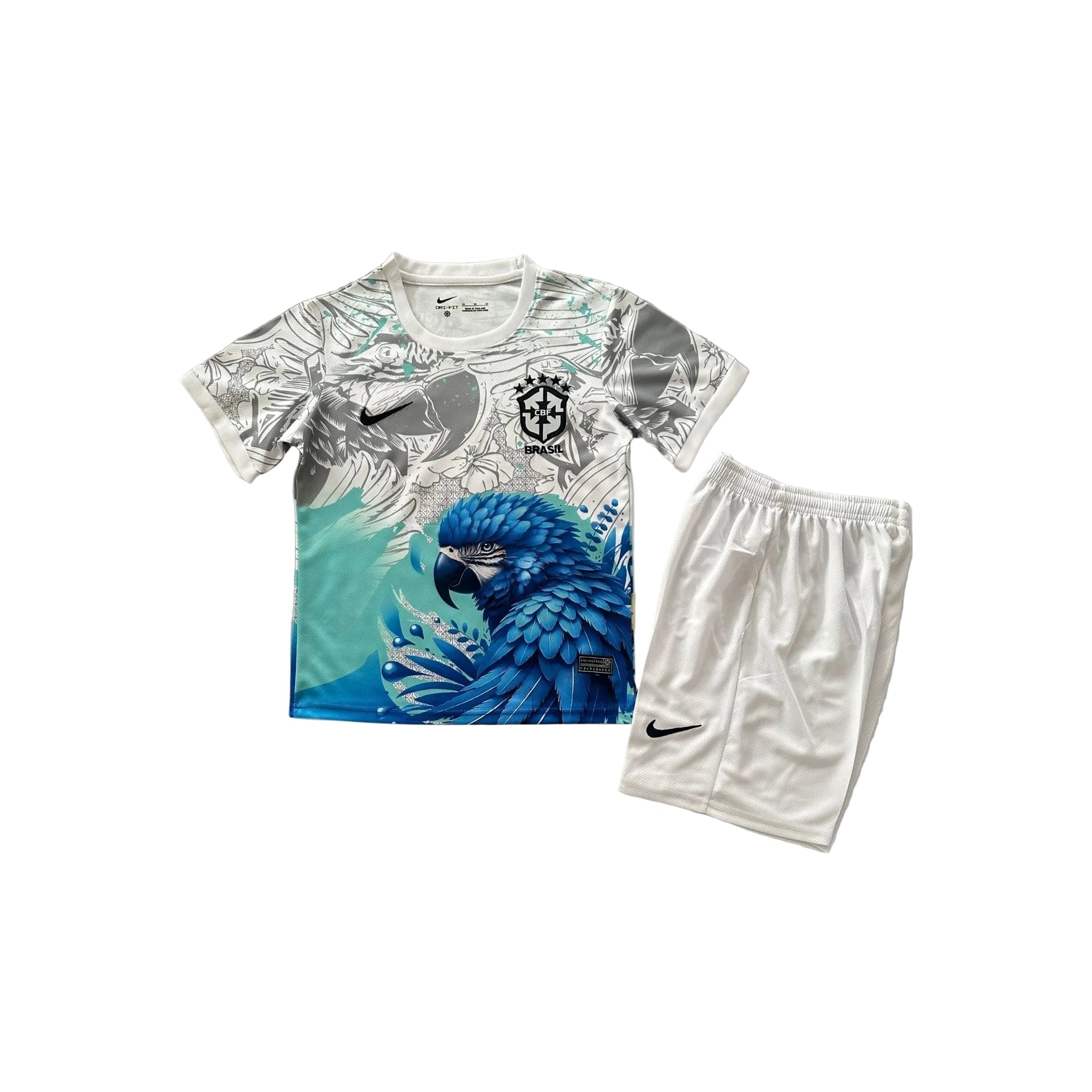Camiseta Infantil Brasil Loro Azul