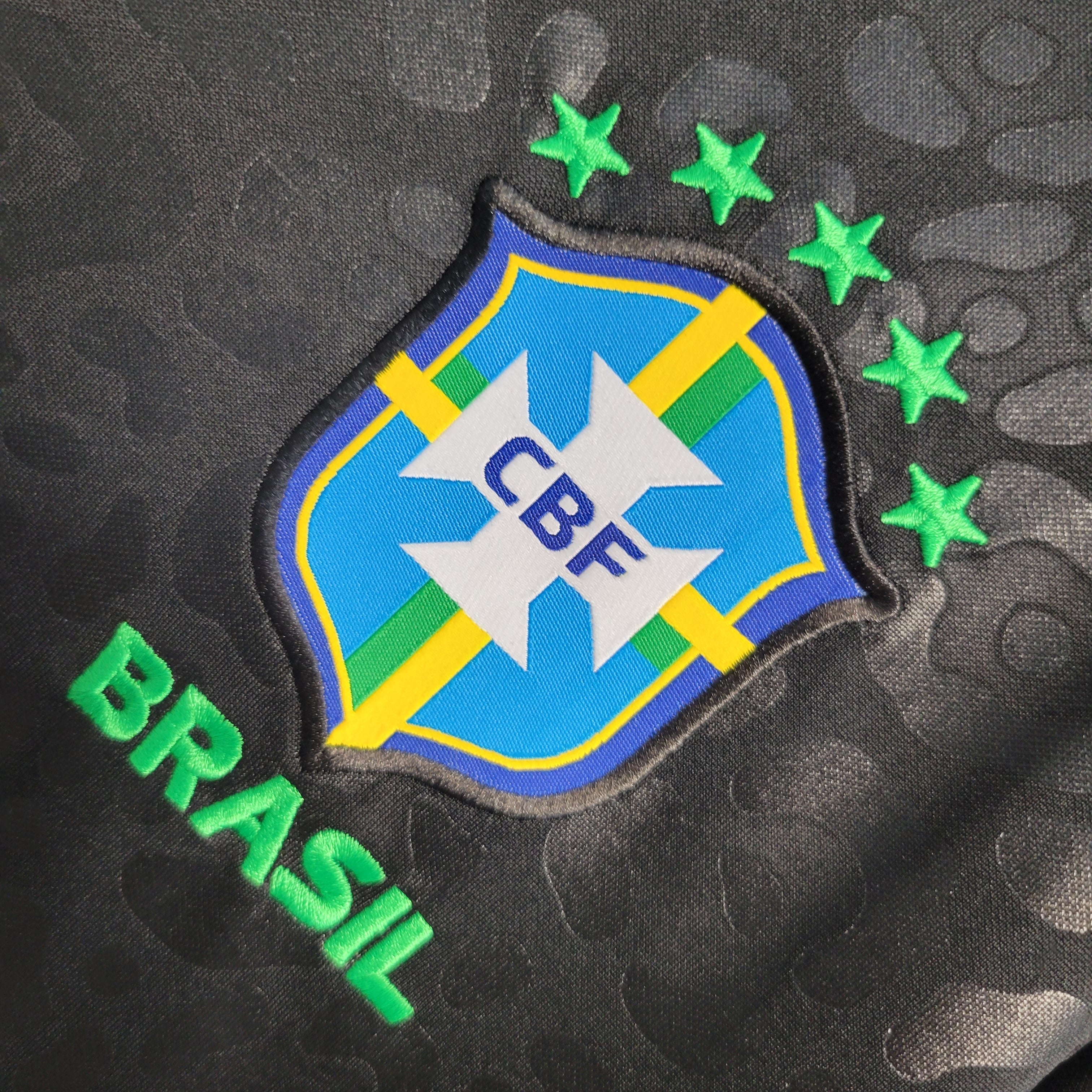 Brasil Schwarzes Trikot Leopardenmuster 2024