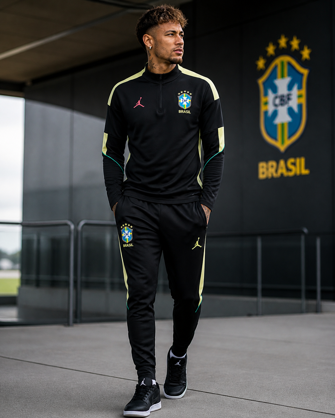 Brasilien Jordan Schwarz Trainingsanzug 2026