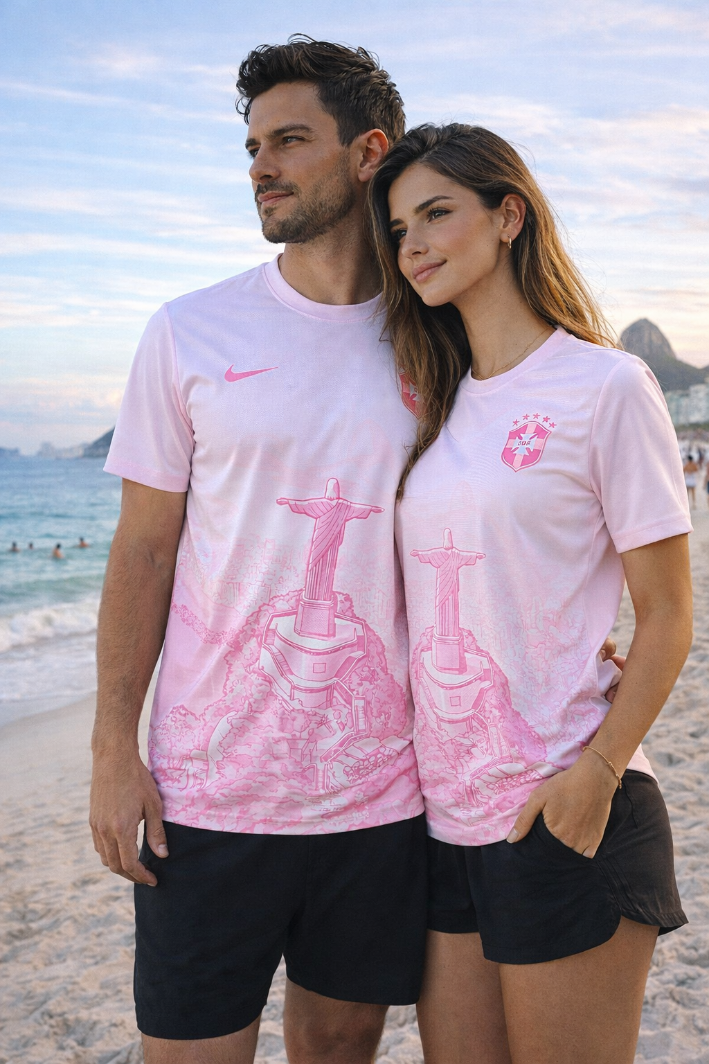 Camiseta Rosa Edición Especial Brasil Jesucristo 2026