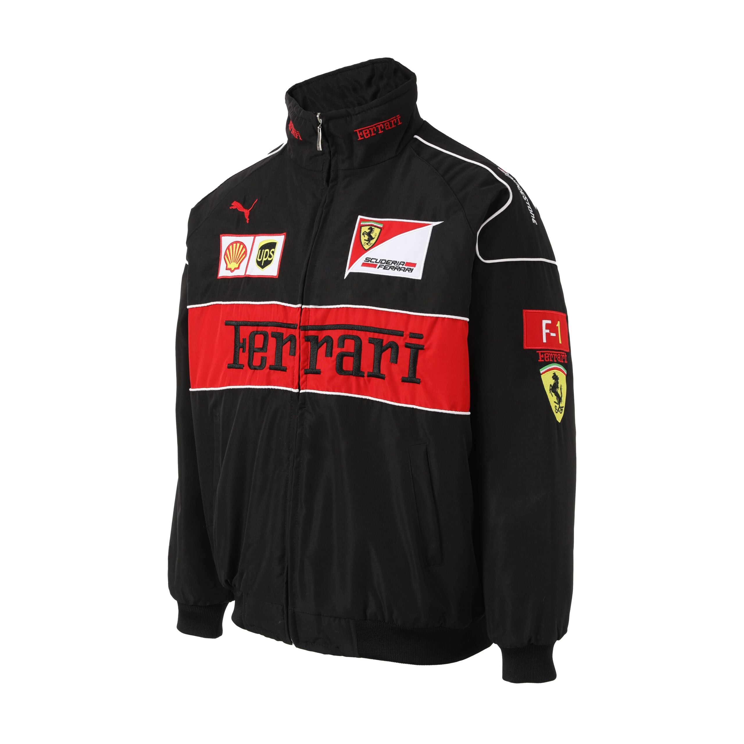 Chaqueta del Equipo de Carreras Rari F1 – Abrigo con cremallera Scuderia Motorsport negro