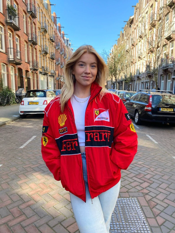 Chaqueta del Equipo de Carreras Rari F1 – Abrigo con cremallera Scuderia Motorsport rojo