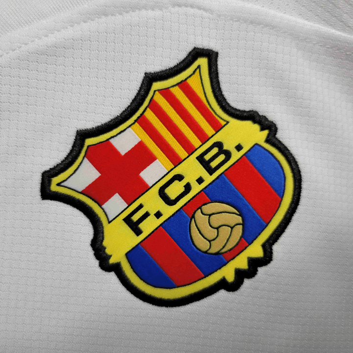 Equipación de visitante blanca de manga larga FC Barcelona 23/24