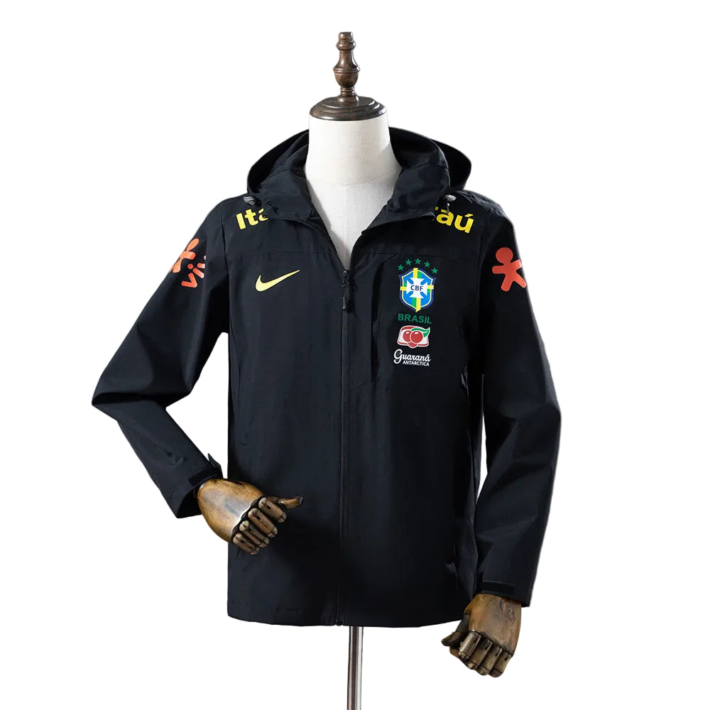 Chaqueta cortavientos negra Brasil