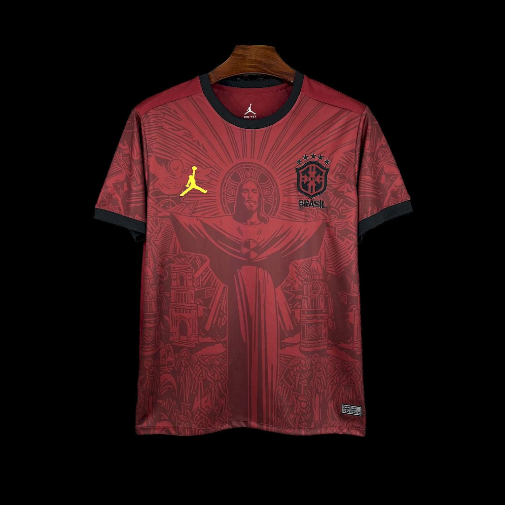 Camiseta Jordan roja edición especial Brasil Cristo Redentor 2025/2026