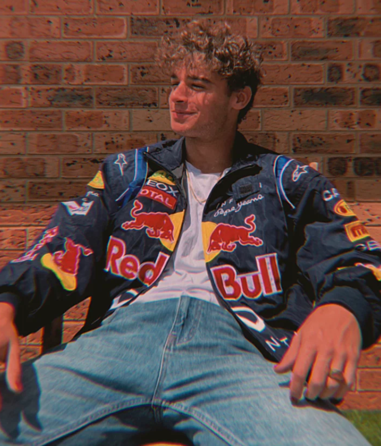 Chaqueta del Equipo de Carreras Red Bull Racing F1 – Bomber azul marino Motorsport con patrocinadores bordados