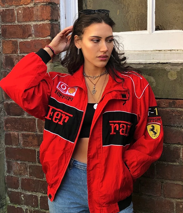 Chaqueta del Equipo de Carreras Rari F1 – Abrigo con cremallera Scuderia Motorsport rojo