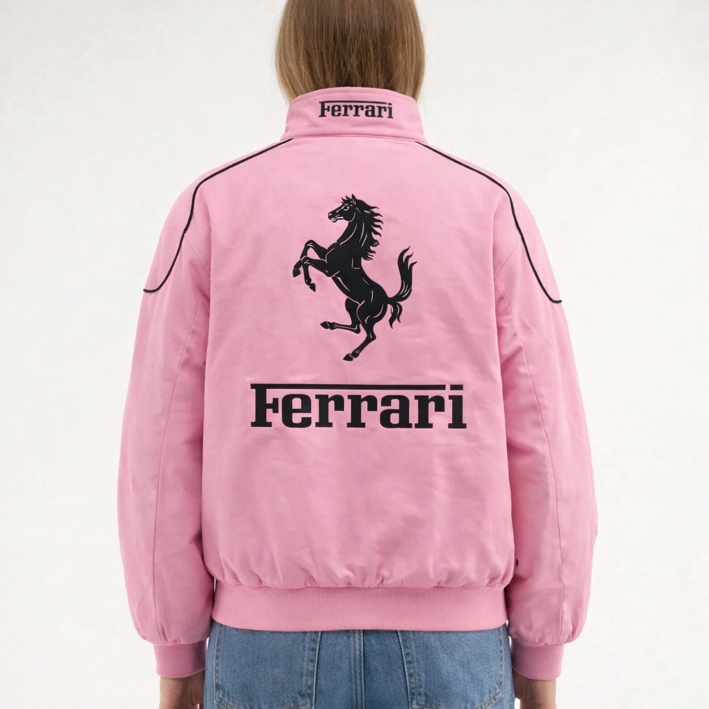 Chaqueta Vintage Rosa Ferrari F1 Racing