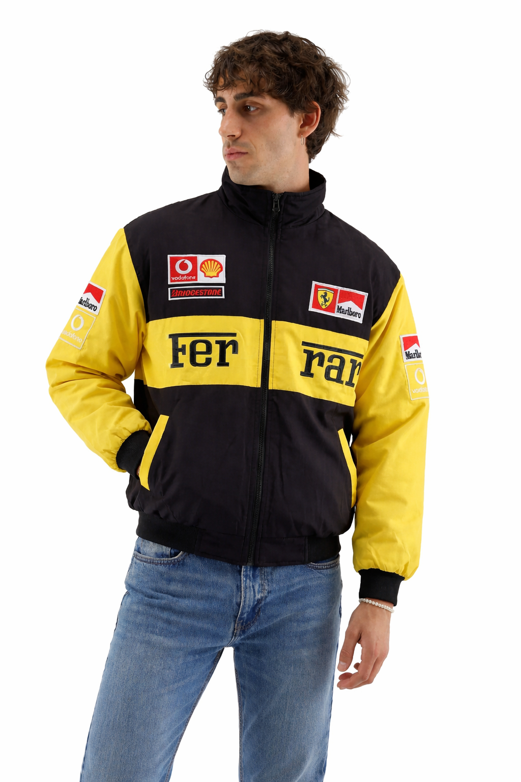 Chaqueta Vintage Amarilla Ferrari Racing
