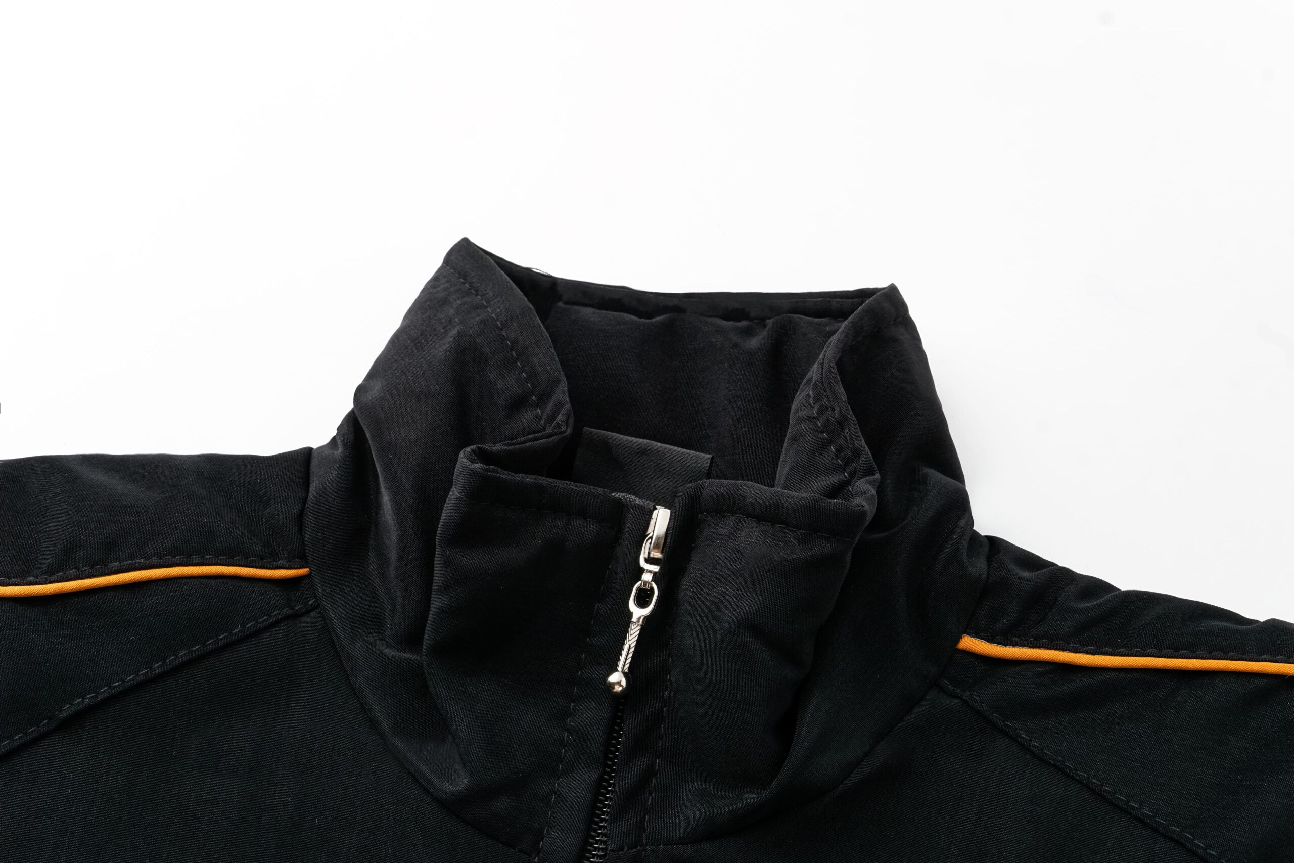 Chaqueta del Equipo de Carreras Lamborghini – Abrigo con cremallera Motorsport negro con logos bordados en dorado