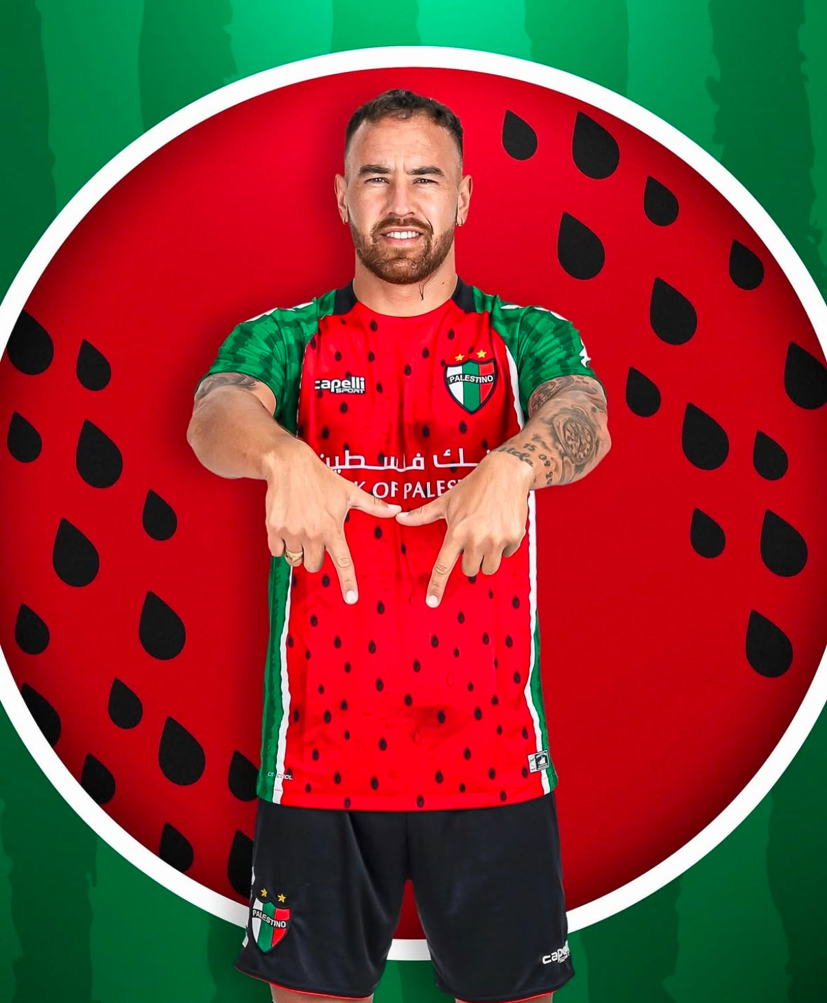 Palästina Wassermelone Fußballtrikot Pelestino 2025/2026