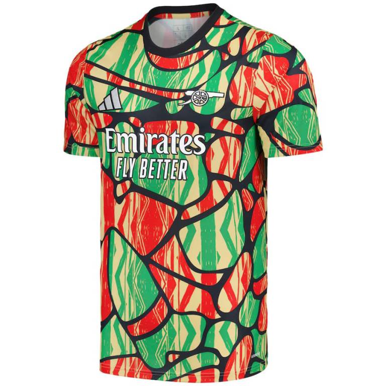 Maillot Arsenal d'avant-match rouge 2024 2025