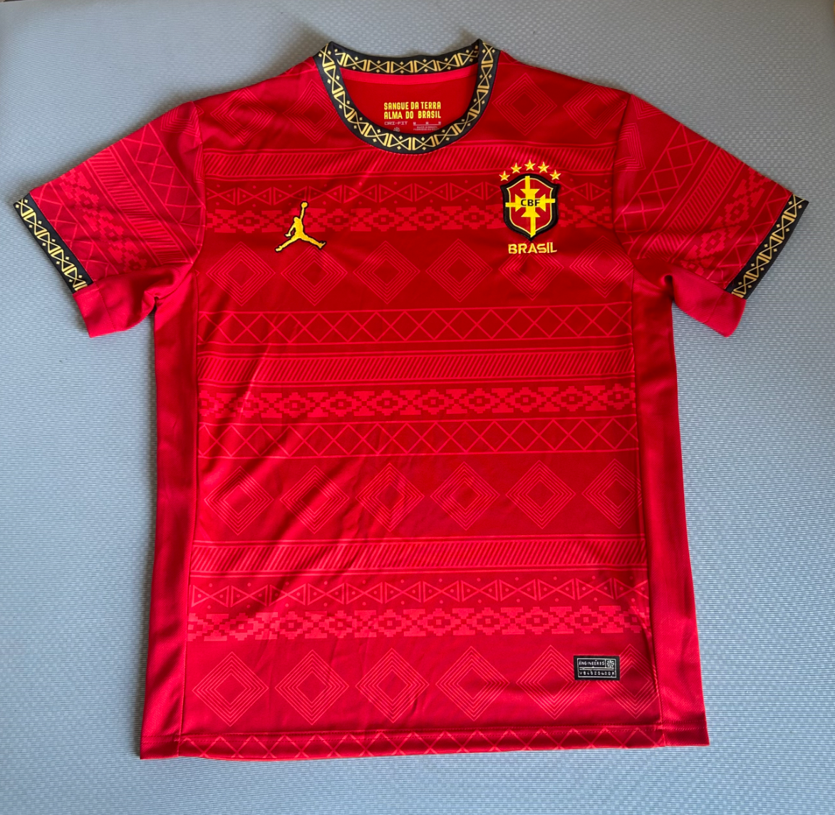 Camisola Vermelha Brasil Jordan 2026