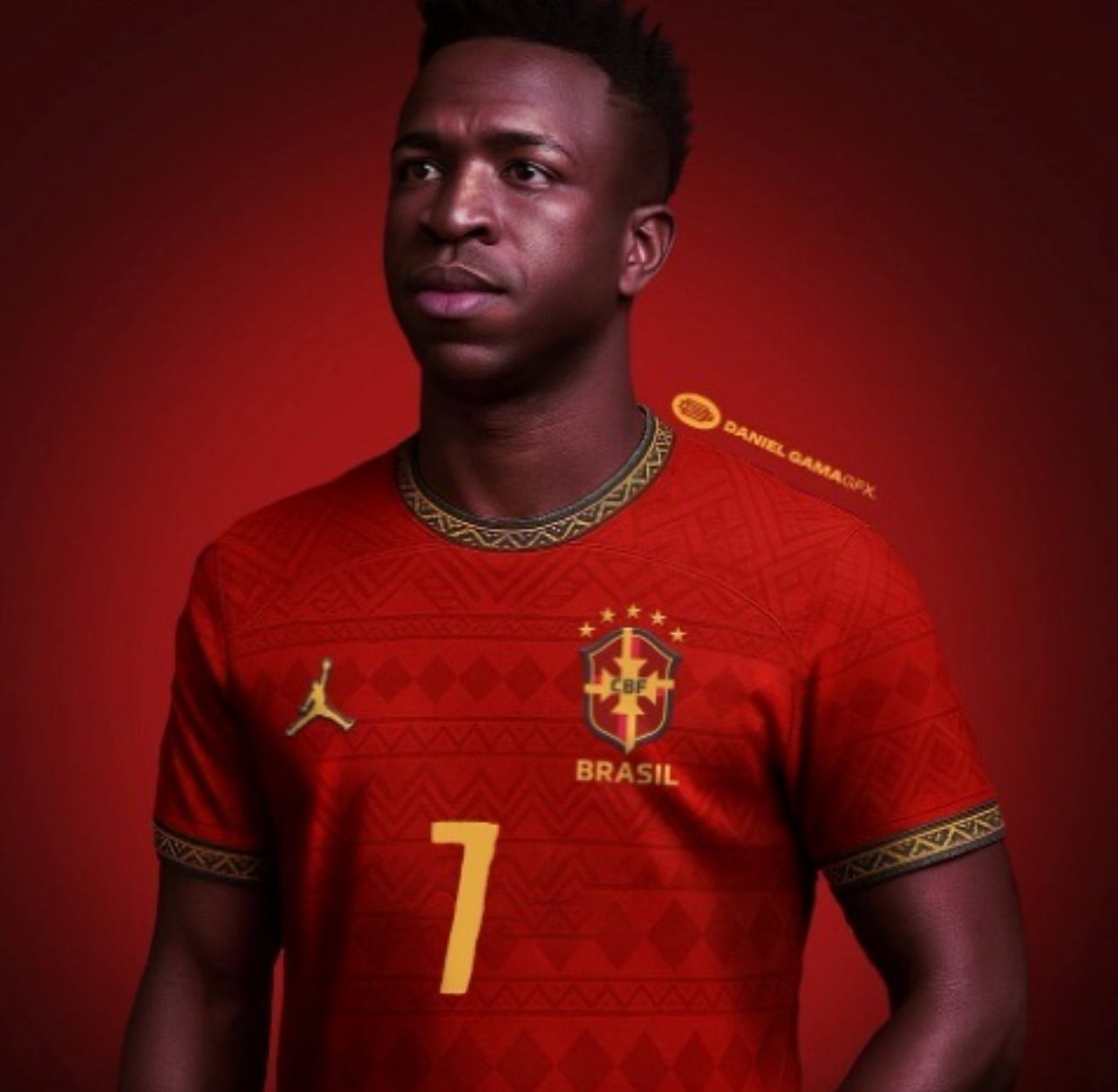 Camisola Vermelha Brasil Jordan 2026