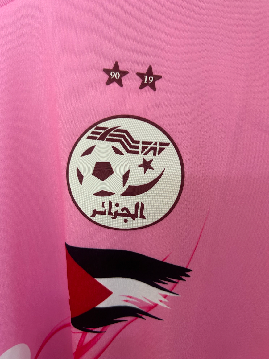 Maillot Édition Spéciale Rose Algérie Palestine 25/26