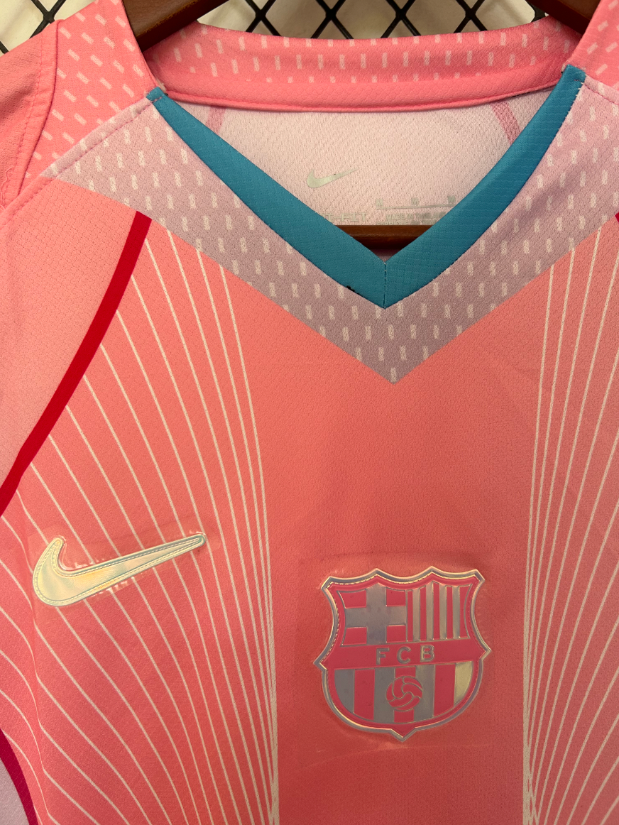 Camiseta rosa para niños FC Barcelona 2025–26