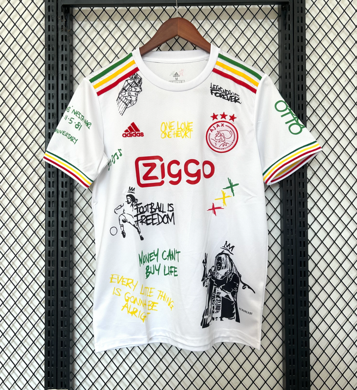 Maglia Ajax Bob Marley bianca
