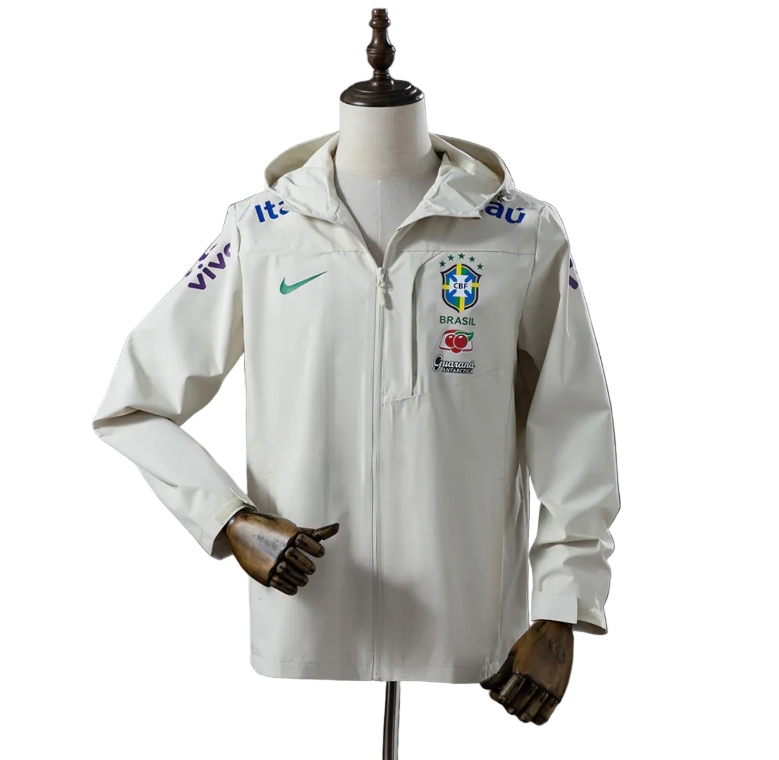 Brasil weiße Windbreaker Jacke