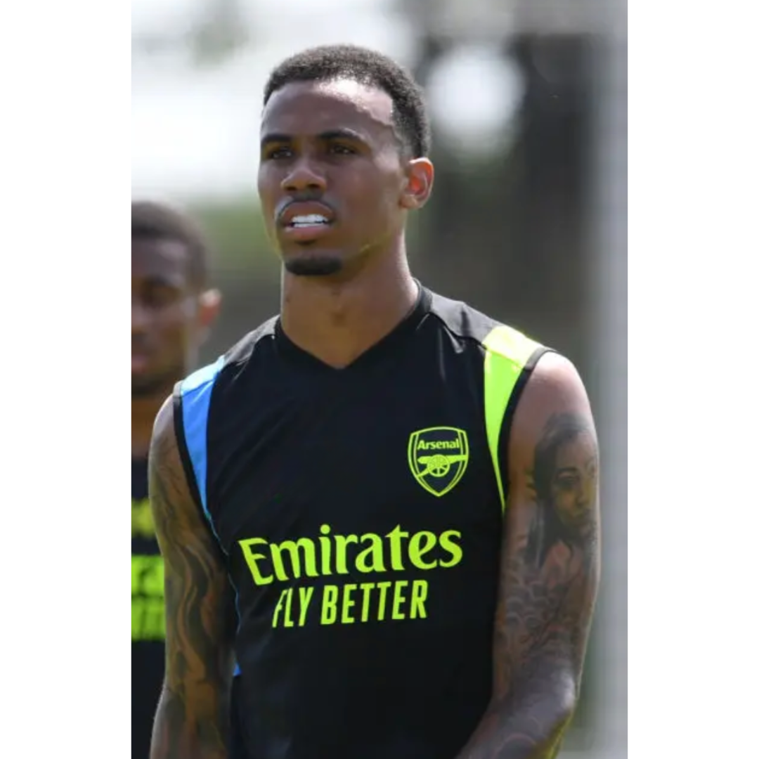 Ensemble d'été noir sans manches d'entraînement d'avant-match Arsenal 2023/2024