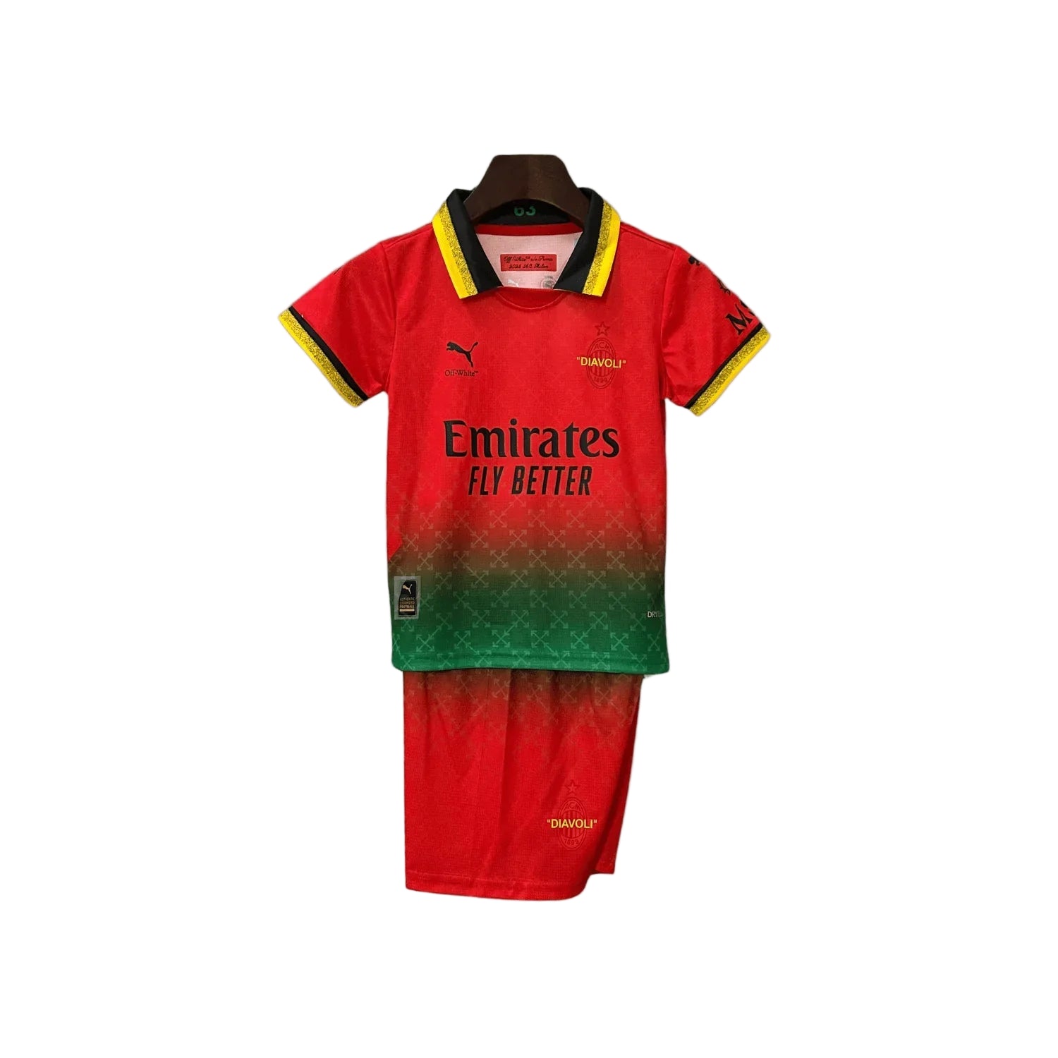 AC Milan Off-White Rotes Kindertrikot 2025/2026