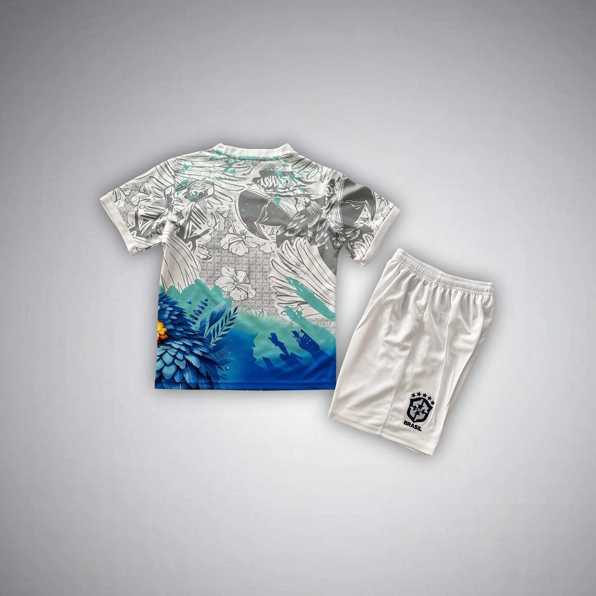 Camiseta Infantil Brasil Loro Azul
