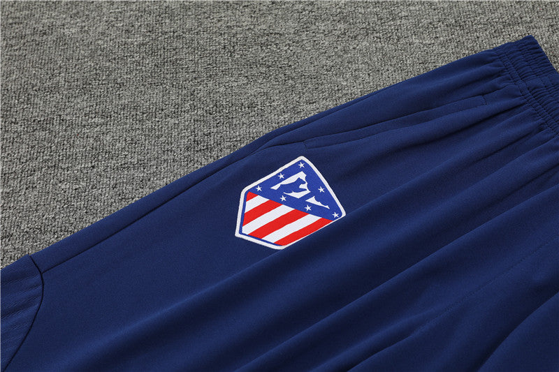 Atlético Madrid 23-24 königsblauer Trainingsanzug (Halb-Reißverschluss)