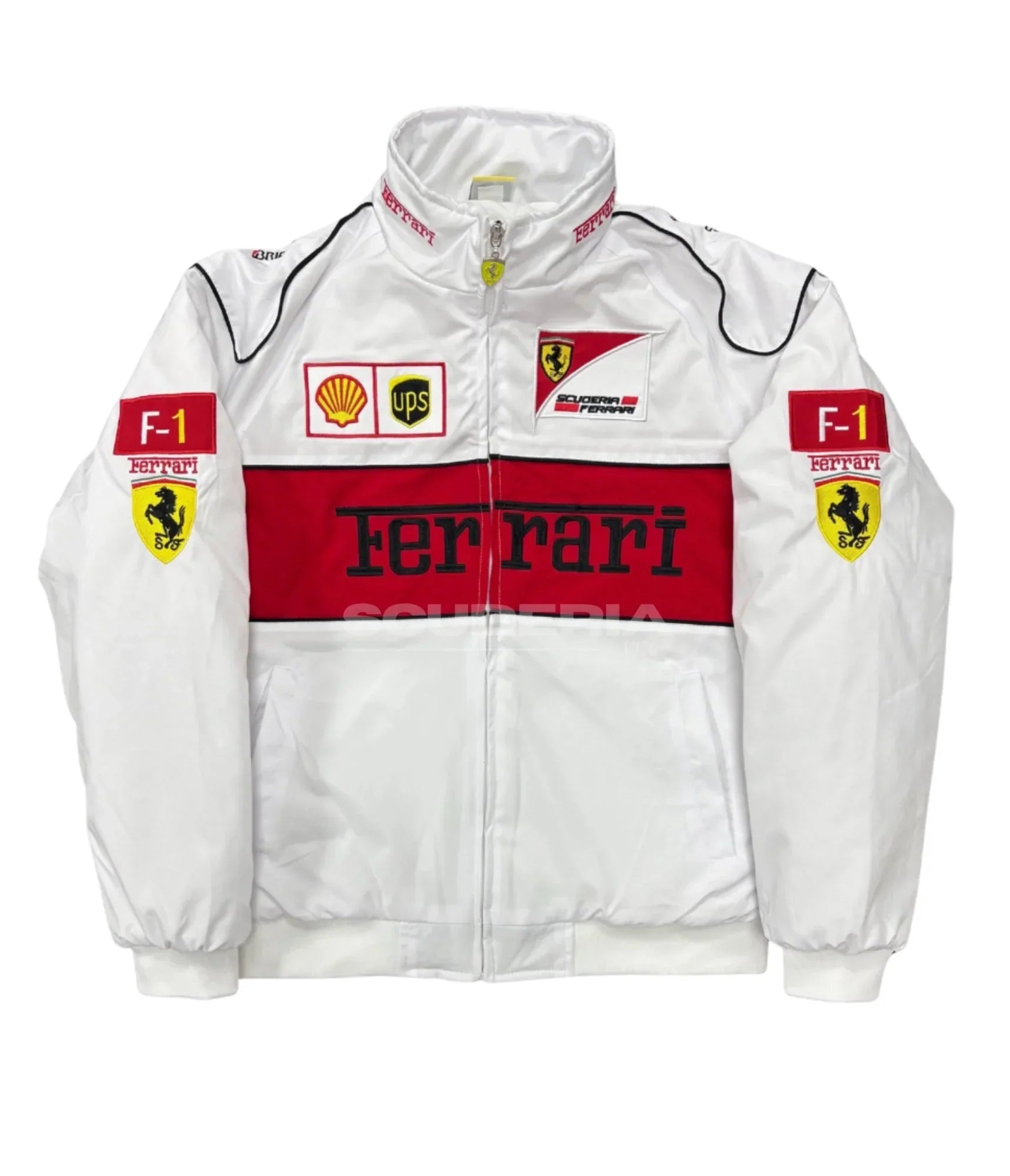 Chaqueta Vintage Blanca Ferrari F1 Racing